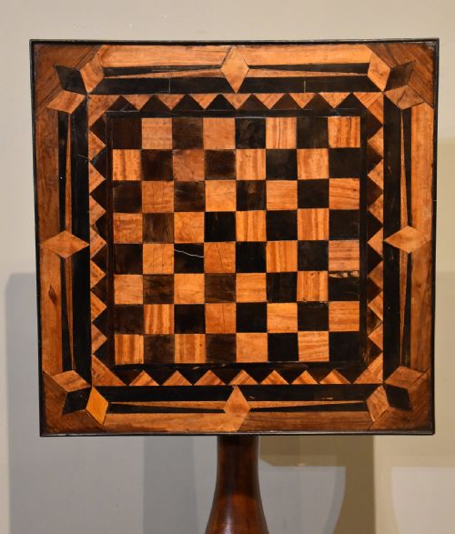 REGENCY PERIOD WEST INDIAN SATINWOOD EBONY GAMES TABLE - ADDITIONAL PHOTO 1