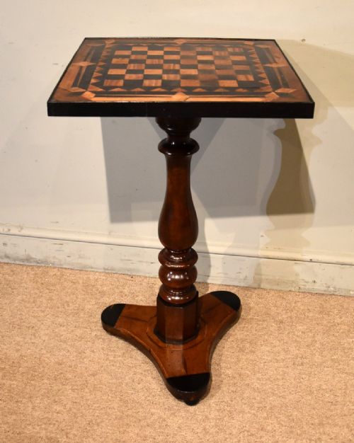 REGENCY PERIOD WEST INDIAN SATINWOOD EBONY GAMES TABLE - ADDITIONAL PHOTO 3