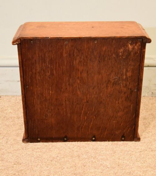 VICTORIAN OAK PARQUETRY MINIATURE CHEST OF DRAWERS - ADDITIONAL PHOTO 3