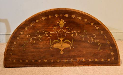 18TH CENTURY MAHOGANY INLAID DEMI LUNE CARD TABLE - ADDITIONAL PHOTO 7