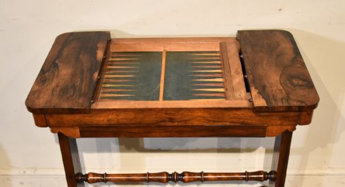 REGENCY PERIOD ROSEWOOD GAMES TABLE - ADDITIONAL PHOTO 2