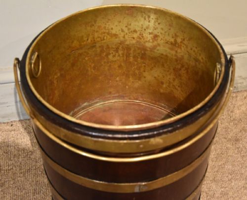 18TH CENTURY BRASS BOUND OYSTER BUCKET - ADDITIONAL PHOTO 5