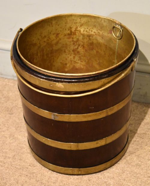 18TH CENTURY BRASS BOUND OYSTER BUCKET - ADDITIONAL PHOTO 6