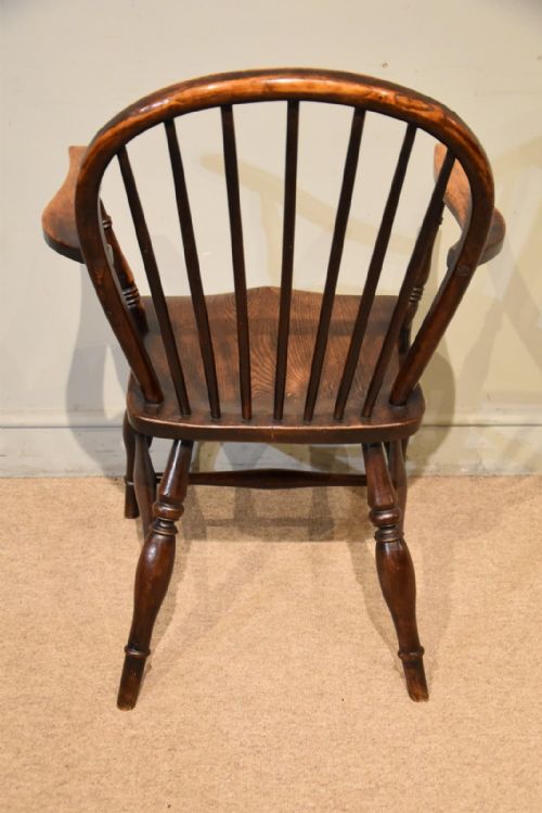 19TH CENTURY ASH AND ELM STICK BACK ARMCHAIR - ADDITIONAL PHOTO 3