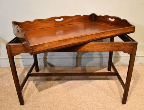 19TH CENTURY MAHOGANY BUTLERS TRAY COFFEE TABLE - ADDITIONAL PHOTO 5