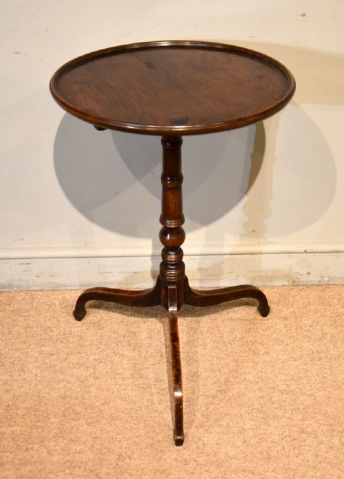 EARLY 19TH CENTURY OAK TILTING TRIPOD WINE TABLE - ADDITIONAL PHOTO 1