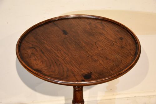 EARLY 19TH CENTURY OAK TILTING TRIPOD WINE TABLE - ADDITIONAL PHOTO 2