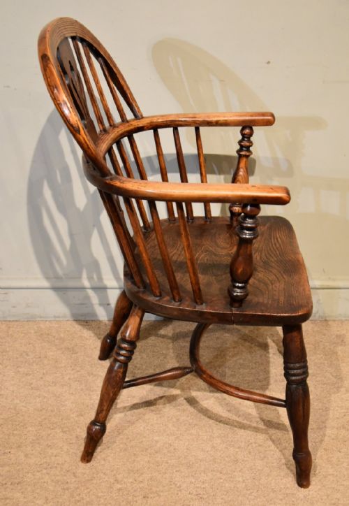 MID 19TH CENTURY ASH AND ELM WINDSOR ARMCHAIR - ADDITIONAL PHOTO 3