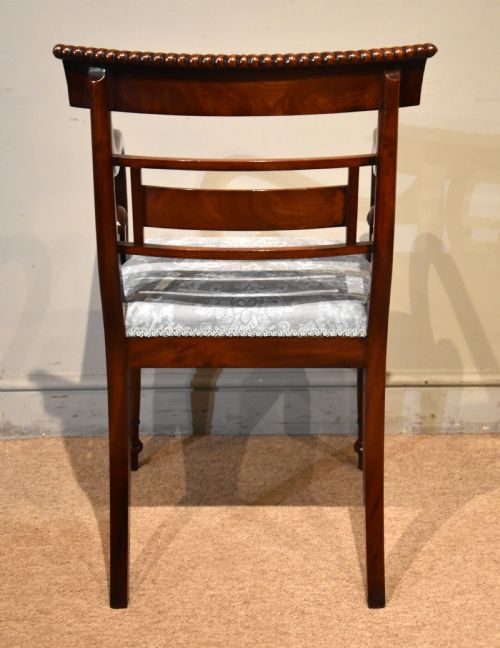 LARGE REGENCY MAHOGANY OPEN ARMCHAIR - ADDITIONAL PHOTO 4