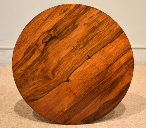 WILLIAM IV ANTIQUE ROSEWOOD TRIPOD LAMP TABLE - ADDITIONAL PHOTO 3