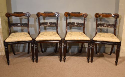 set of four william iv rosewood dining chairs - CATEGORY: ANTIQUE CHAIRS - DATED GEORGIAN