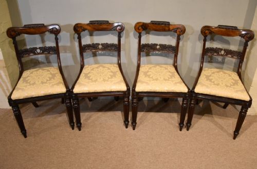 SET OF FOUR WILLIAM IV ROSEWOOD DINING CHAIRS - ADDITIONAL PHOTO 1