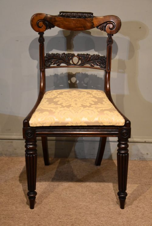 SET OF FOUR WILLIAM IV ROSEWOOD DINING CHAIRS - ADDITIONAL PHOTO 3