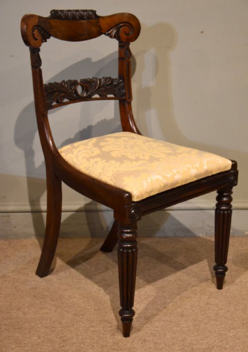 SET OF FOUR WILLIAM IV ROSEWOOD DINING CHAIRS - ADDITIONAL PHOTO 4