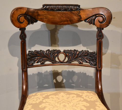 SET OF FOUR WILLIAM IV ROSEWOOD DINING CHAIRS - ADDITIONAL PHOTO 7