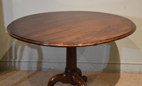 LARGE GEORGE III TILTTOP MAHOGANY CENTRE TABLE - ADDITIONAL PHOTO 6