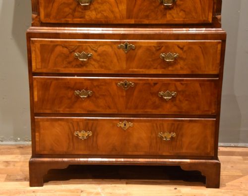 GEORGE I WALNUT CHEST ON CHEST TALLBOY - ADDITIONAL PHOTO 1