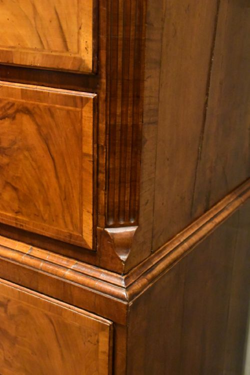 GEORGE I WALNUT CHEST ON CHEST TALLBOY - ADDITIONAL PHOTO 6