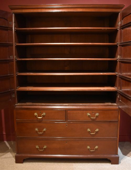 18TH CENTURY MAHOGANY LINEN PRESS WILLIAMS SON - ADDITIONAL PHOTO 1