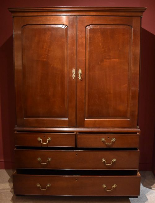 18TH CENTURY MAHOGANY LINEN PRESS WILLIAMS SON - ADDITIONAL PHOTO 2