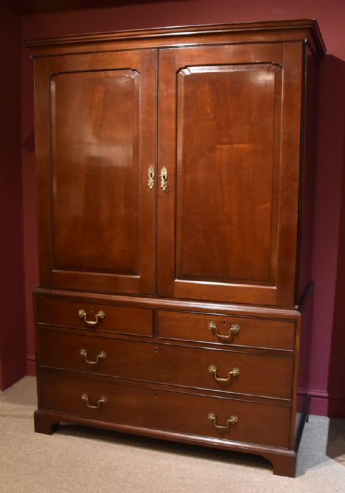 18TH CENTURY MAHOGANY LINEN PRESS WILLIAMS SON - ADDITIONAL PHOTO 4
