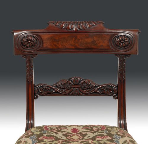 SET OF EIGHT 19TH CENTURY PERIOD WILLIAM IV FLAMED MAHOGANY DINING CHAIRS - ADDITIONAL PHOTO 2