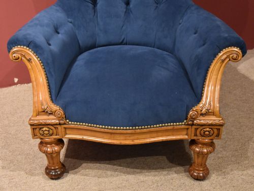 MID 19TH CENTURY SATIN BIRCH ARMCHAIR - ADDITIONAL PHOTO 1