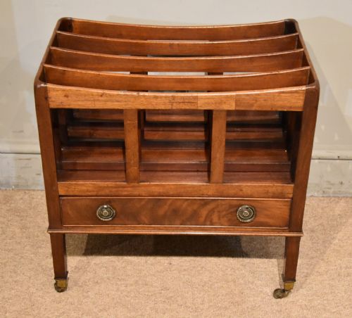 george iii mahogany canterbury with single drawer - CATEGORY: ANTIQUE FURNITURE - DATED GEORGIAN