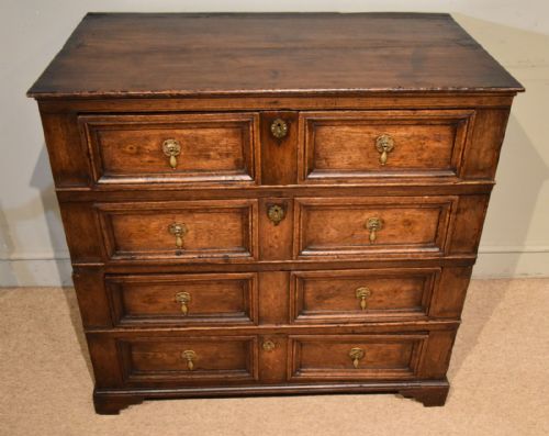 CHARLES II OAK CHEST OF DRAWERS - ADDITIONAL PHOTO 1