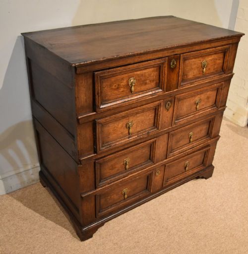 CHARLES II OAK CHEST OF DRAWERS - ADDITIONAL PHOTO 2