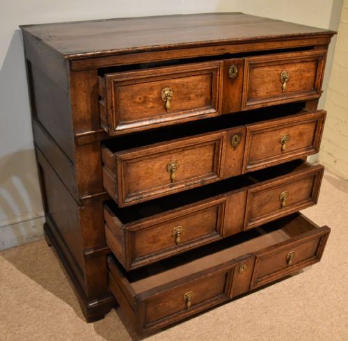 CHARLES II OAK CHEST OF DRAWERS - ADDITIONAL PHOTO 3