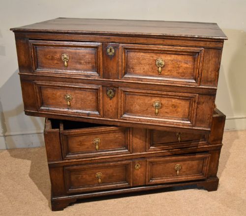 CHARLES II OAK CHEST OF DRAWERS - ADDITIONAL PHOTO 5