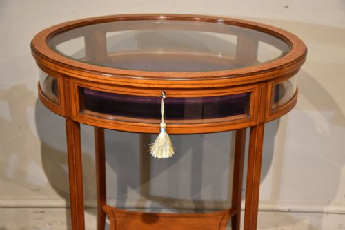 19TH CENTURY SATINWOOD INLAID BIJOUTERIE TABLE - ADDITIONAL PHOTO 1
