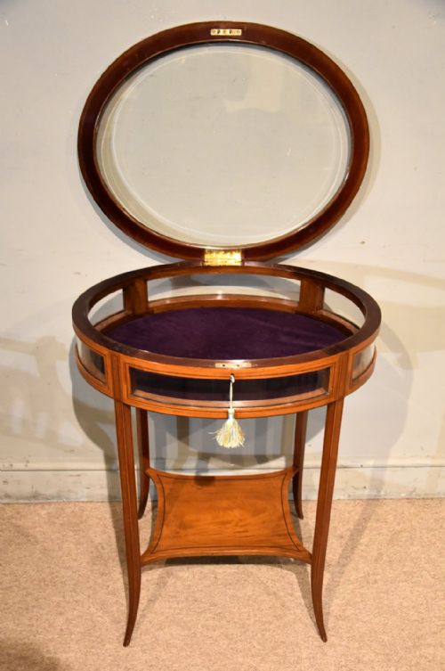 19TH CENTURY SATINWOOD INLAID BIJOUTERIE TABLE - ADDITIONAL PHOTO 3