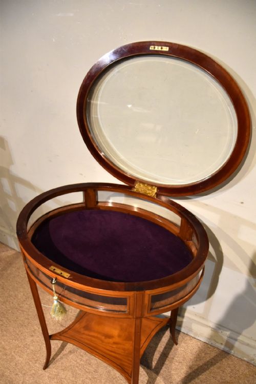 19TH CENTURY SATINWOOD INLAID BIJOUTERIE TABLE - ADDITIONAL PHOTO 5