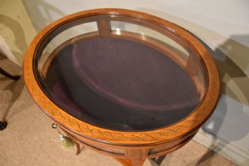 19TH CENTURY SATINWOOD INLAID BIJOUTERIE TABLE - ADDITIONAL PHOTO 6