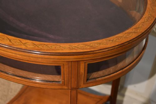 19TH CENTURY SATINWOOD INLAID BIJOUTERIE TABLE - ADDITIONAL PHOTO 7
