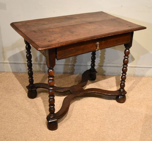 MATCHED PAIR OF CHARLES II OAK SIDE TABLES - ADDITIONAL PHOTO 3