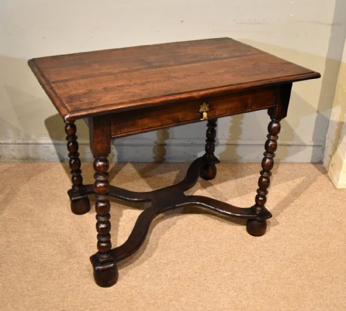 MATCHED PAIR OF CHARLES II OAK SIDE TABLES - ADDITIONAL PHOTO 4