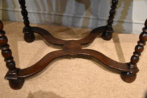 MATCHED PAIR OF CHARLES II OAK SIDE TABLES - ADDITIONAL PHOTO 5