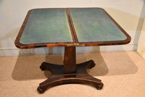 ELEGANT LATE REGENCY PERIOD ROSEWOOD CARD TABLE - ADDITIONAL PHOTO 4