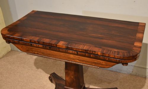 ELEGANT LATE REGENCY PERIOD ROSEWOOD CARD TABLE - ADDITIONAL PHOTO 6