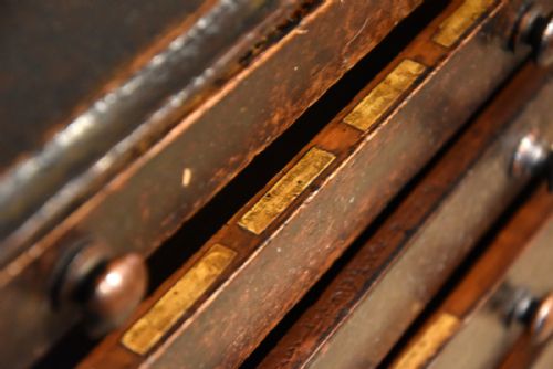 MINIATURE 19TH CENTURY PINE TABLE TOP CHEST COLLECTORS CABINET - ADDITIONAL PHOTO 3