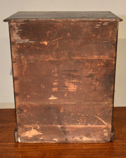 MINIATURE 19TH CENTURY PINE TABLE TOP CHEST COLLECTORS CABINET - ADDITIONAL PHOTO 5