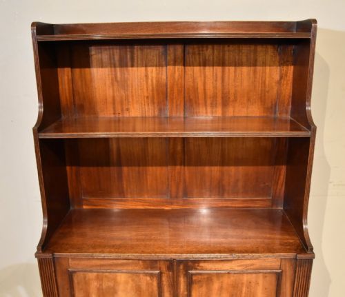 REGENCY PERIOD MAHOGANY WATERFALL BOOKCASE - ADDITIONAL PHOTO 4
