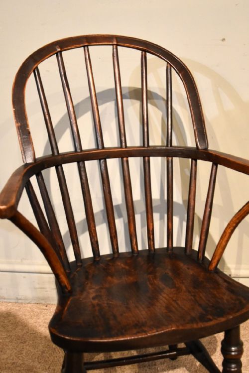 ELM AND ASH STICK BACK WINDSOR CHILDS ARMCHAIR - ADDITIONAL PHOTO 4