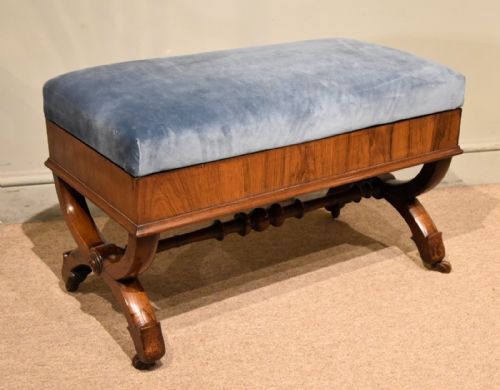 william iv rosewood duet piano stool - CATEGORY: ANTIQUE STOOLS - DATED 18TH CENTURY