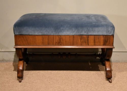 WILLIAM IV ROSEWOOD DUET PIANO STOOL - ADDITIONAL PHOTO 1