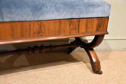 WILLIAM IV ROSEWOOD DUET PIANO STOOL - ADDITIONAL PHOTO 4