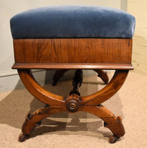 WILLIAM IV ROSEWOOD DUET PIANO STOOL - ADDITIONAL PHOTO 5